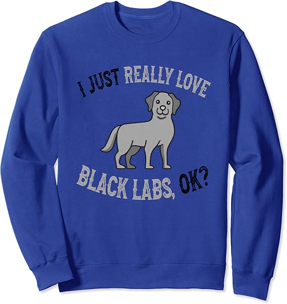 I Just Really Love Black Labs Cute Black Lab Sweatshirt
